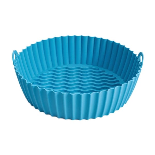 Non-Stick Safe Silicone Pot Liner Basket for Air Fryer Baking Tray Blue