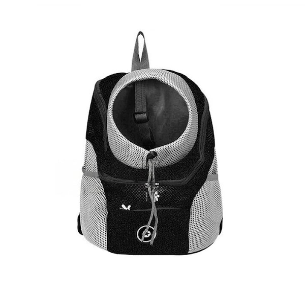 Black Mesh Portable Pet Backpack Travel Dog Carrier M