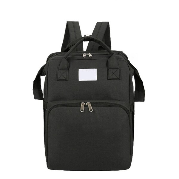 Deluxe Mummy Maternity Nappy Backpack Multifunctional Baby Diaper Bag Black