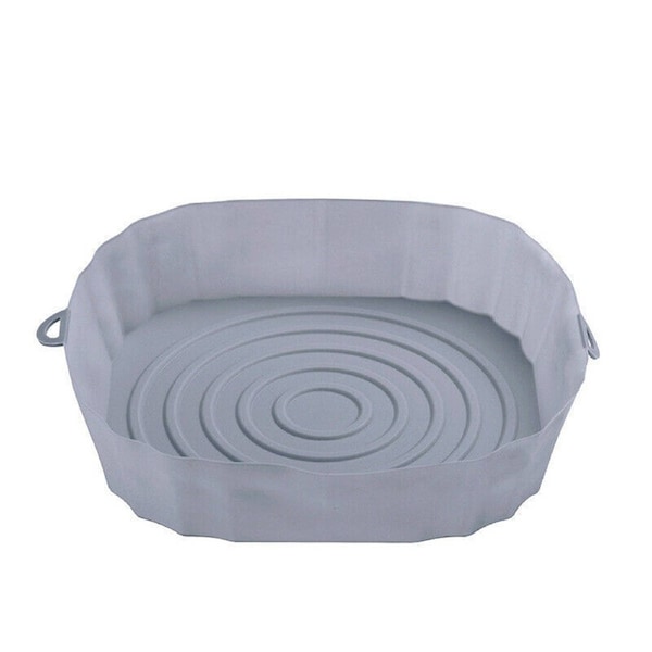 Non-Stick Reusable Air Fryer Silicone Pot and Baking Tray Grey