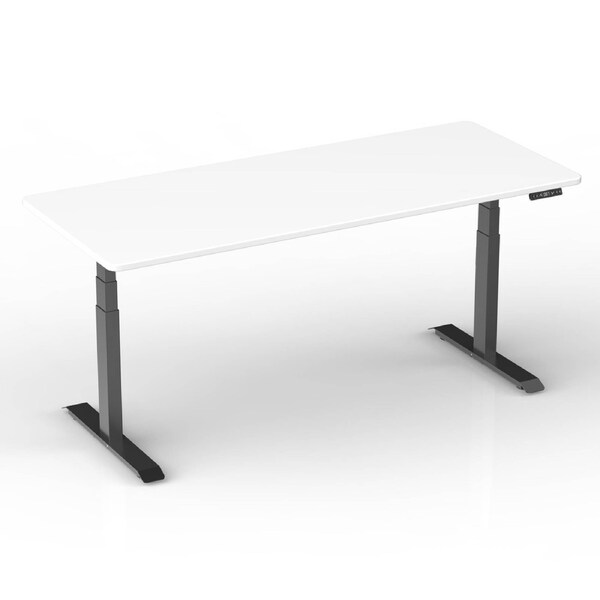 Joy Desk Fastmodule Standing Desk Rectangular - White - Black Leg 1800 x 750 mm