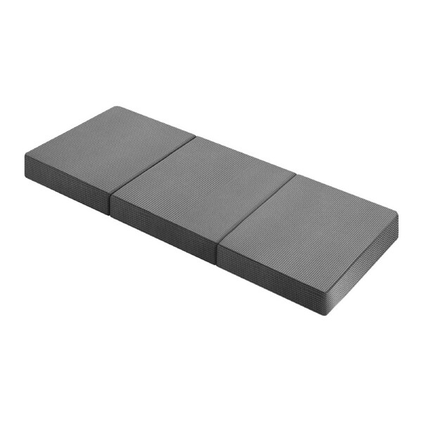 Bedra Folding Mattress Foldable Bed 3 4 Fold Sleeping Floor Mat Camping Cushion Grey-Single