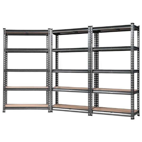 Giantz 1.5M Warehouse Shelving Garage Storage Shelves Racking Steel Charcoal 3 set