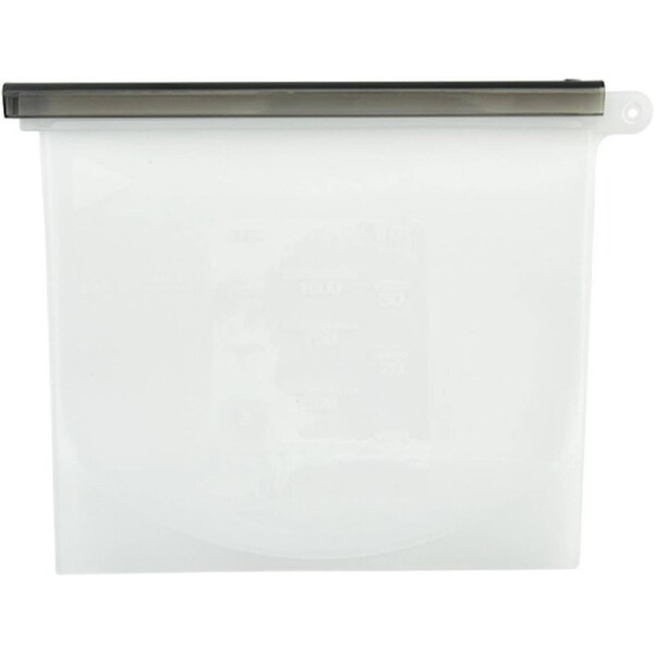 Reusable Silicone Bags, Reusable Food Storage Bags, Reusable Silicone Freezer Bags Leakproof Sandwich Bags White