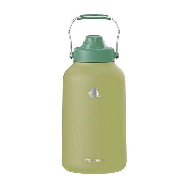 Hydro Mate Insulated Water Jug Green - Extra Large Outdoor Camping Flask 1800ml