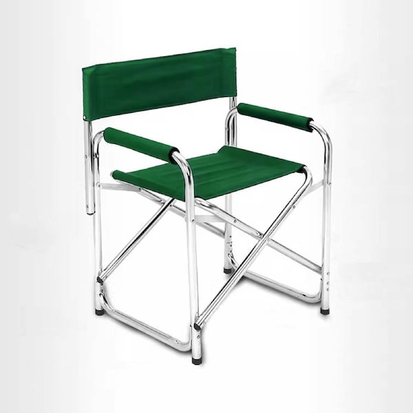 Directors Aluminium Folding Chair Camping Picnic Director Fishing Foldable Green