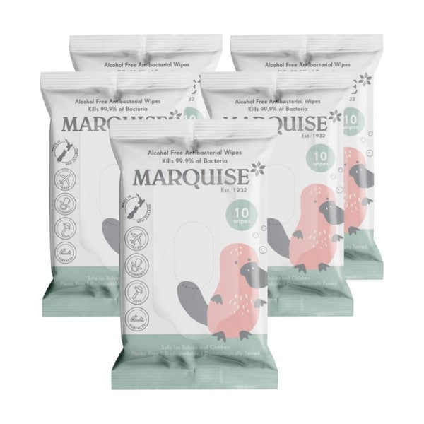 Marquise Baby Alcohol Free Antibacterial Wipes Sensitive Skin 50pc