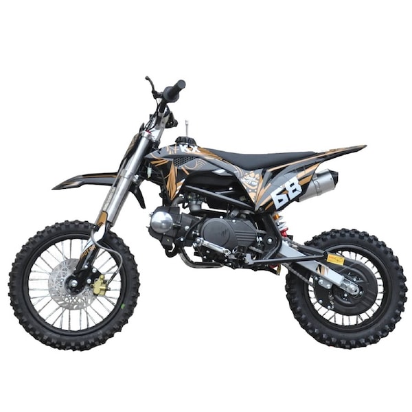 MW 125cc Dirt Bike X Small Wheel Black Black