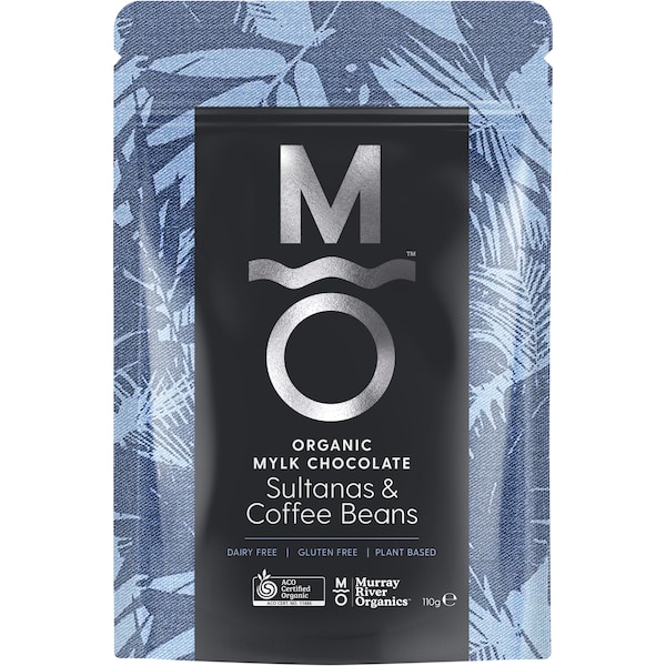 Murray River Organics Mylk Chocolate Sultanas & Coffee Beans 110g