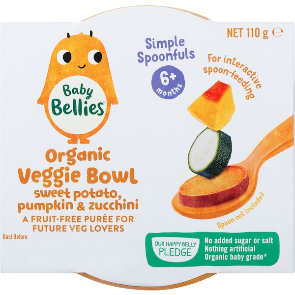 Baby Bellies Veggie Bowl Sweet Potatao, Pumpkin & Zucchini 110g