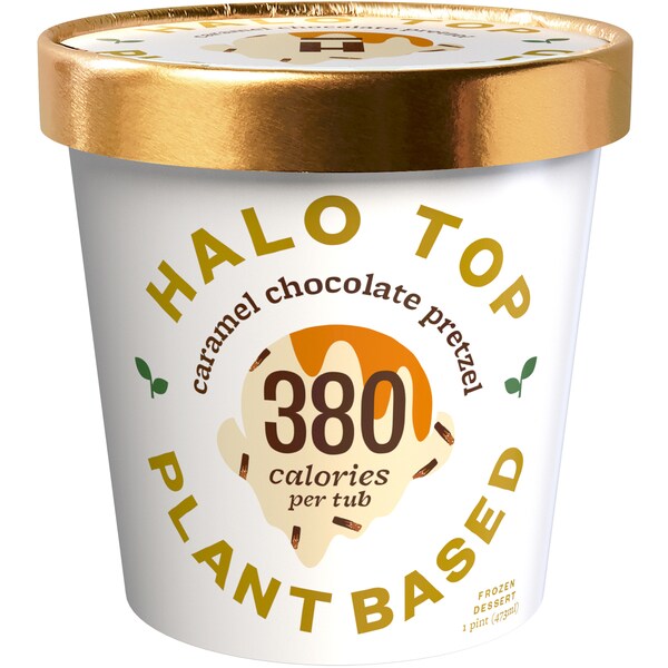 Halo Top Plant Based Caramel Choc Pretzel Frozen Dessert 473mL