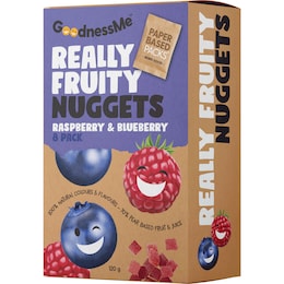 Goodness Me Really Fruity Nuggets Raspberry & Blueberry 8 pack – Woolworths
