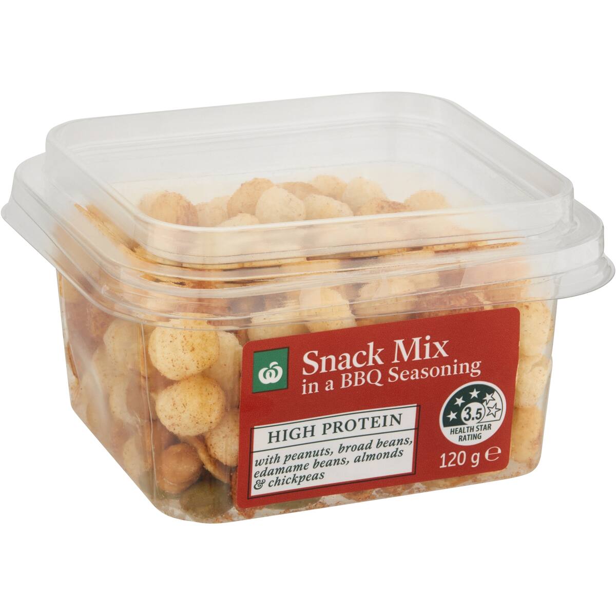 Woolworths Snack Pot High Protein Bbq Mix 120g bunch