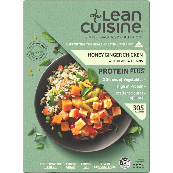 Lean Cuisine Protein Plus Honey Ginger With Beans & Grains Frozen Meal 350g