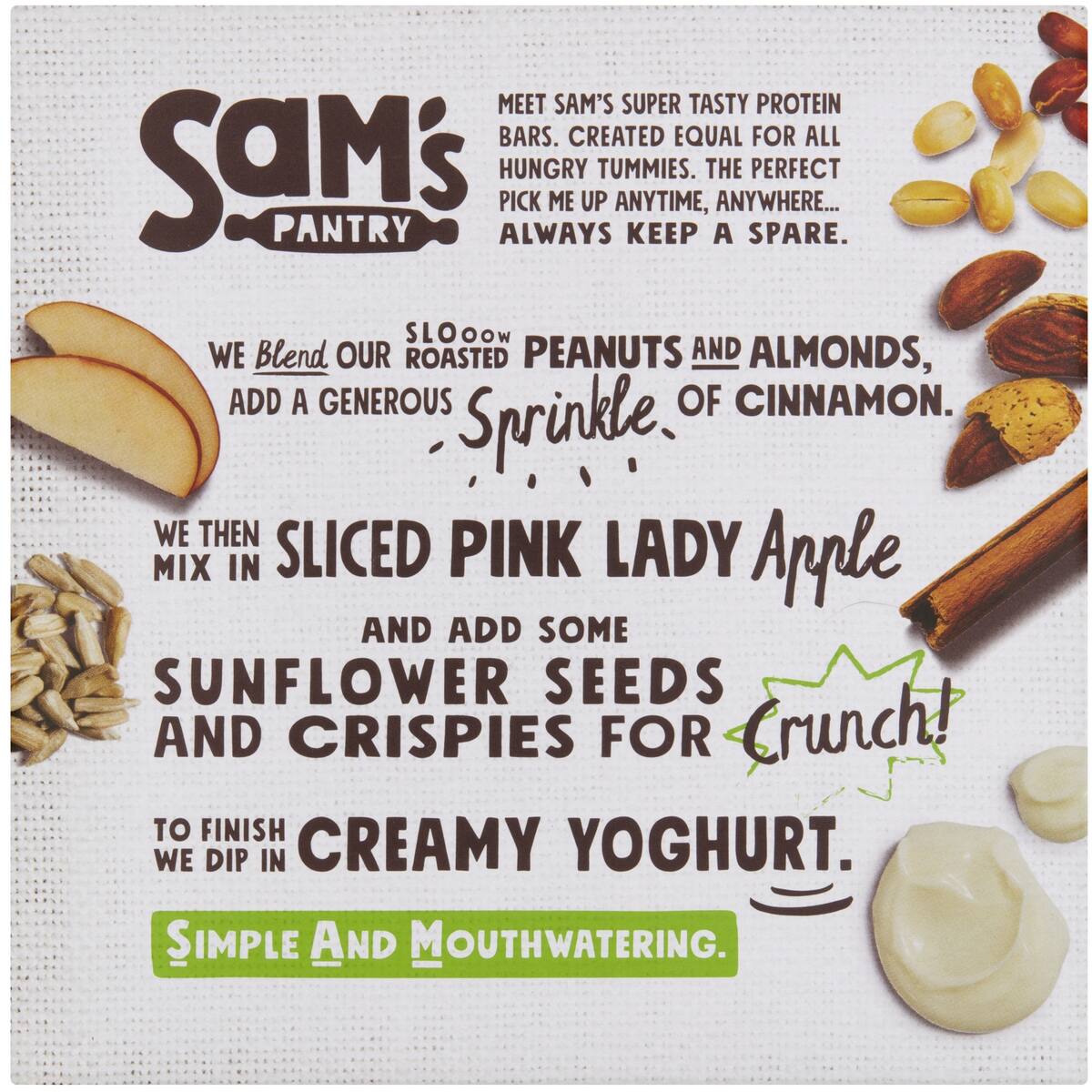 Sam's Pantry Apple Crumble Protein Bar 5 Pack bunch