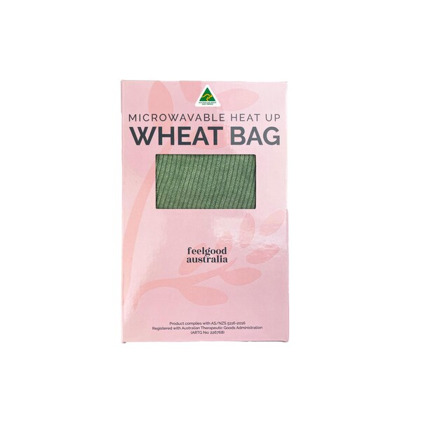 Feelgood Australia Microwavable Heat Neck Wrap Sage Green each