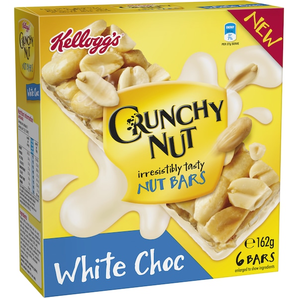 Kellogg's Crunchy Nut White Chocolate Bars 6 Pack