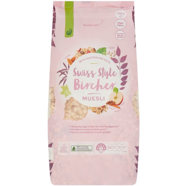 Woolworths Swiss Style Bircher Muesli 750g
