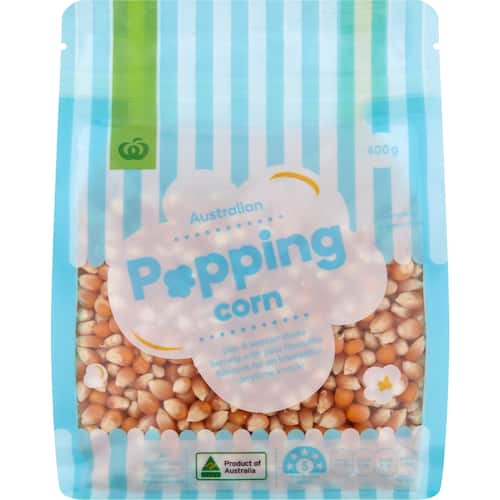 Woolworths Popping Corn Kernels 400g bunch