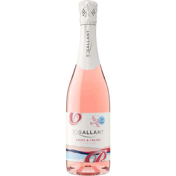 T'Gallant Light & Fresh Sparkling Rose 750ml
