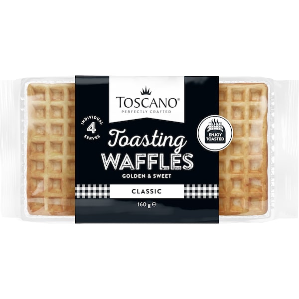 Toscano 4 Toasting Waffles Classic 160g