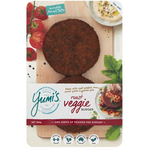 Yumi's Roasted Veggie Burger 250g