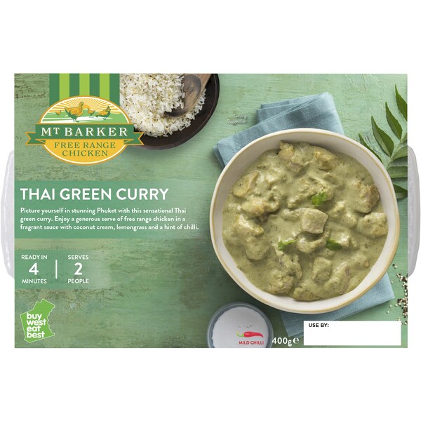 Mt Barker Thai Green Curry Chilled Meal 400g