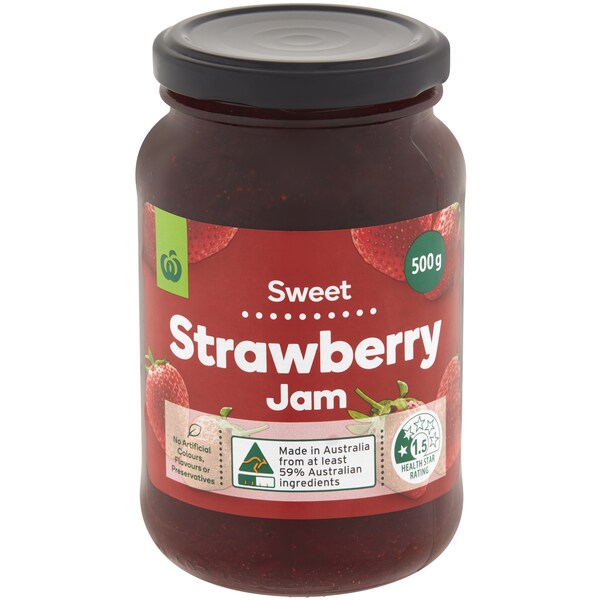 Woolworths Strawberry Jam 500g