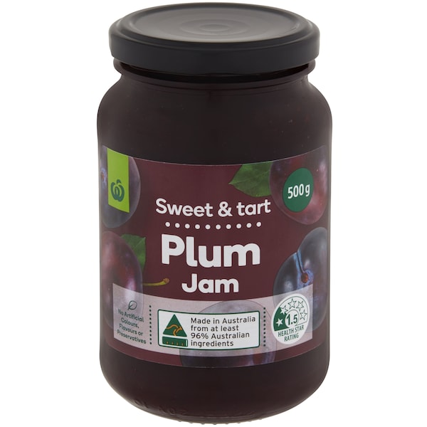 Woolworths Plum Jam 500g