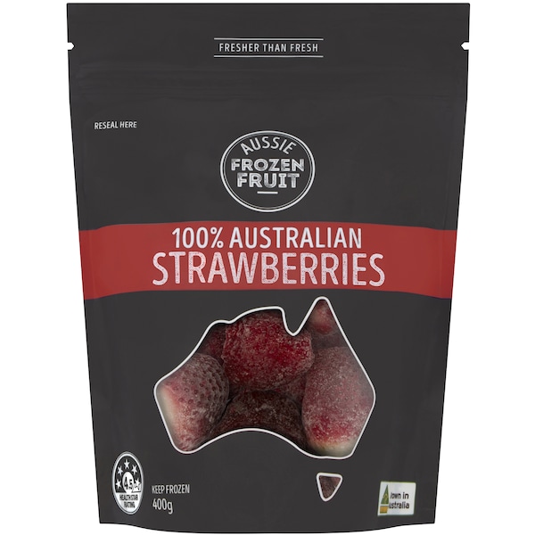 Aussie Frozen Fruit 100% Australian Strawberries 400g