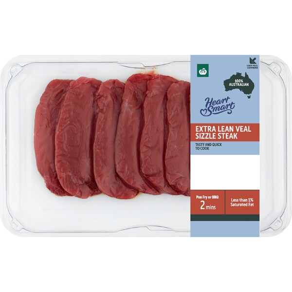 Woolworths Heart Smart Veal Schnitzel 290g - 500g