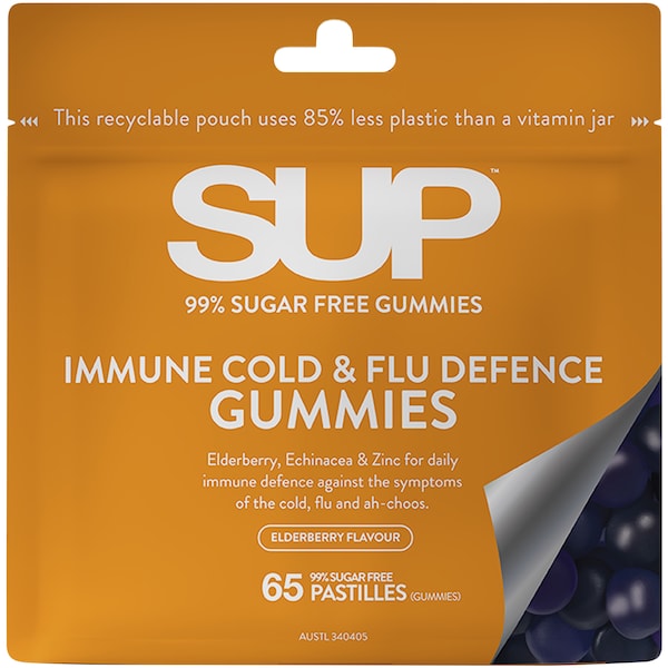 SUP Immune Cold & Flu Defence Gummies Elderberry Flavour 65 pack