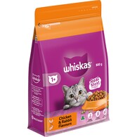 Whiskas Adult 1+ Years Dry Cat Food Chicken & Rabbit Flavours