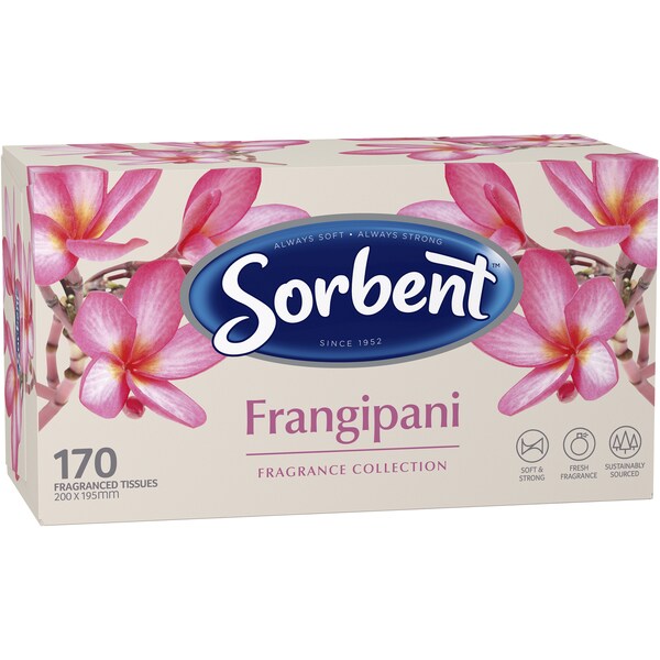 Sorbent Frangipani Fragrance Collection Facial Tissue 170 Pack