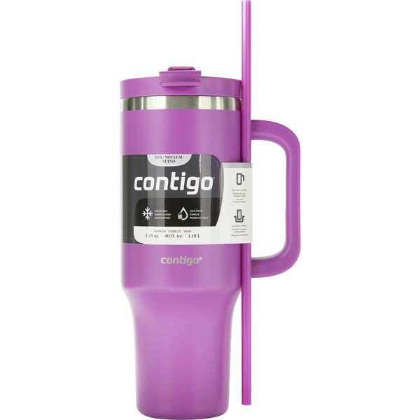 Contigo Tumbler Water Bottle With Handle Assorted 1.18L each