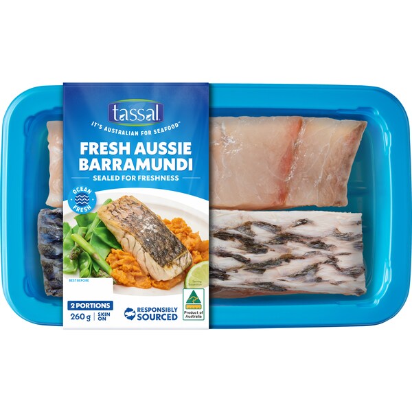 Tassal Fresh Barramundi Skin On 260g