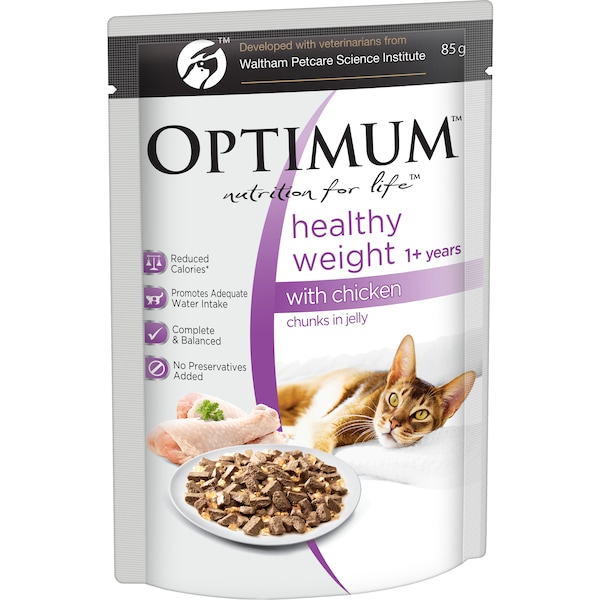 Optimum Healthy Weight Chicken In Jelly Wet Cat Food 85g