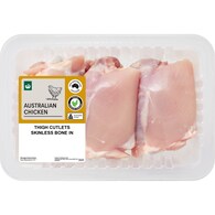 Woolworths RSPCA Approved Chicken Thigh Skinless Cutlets Bone In