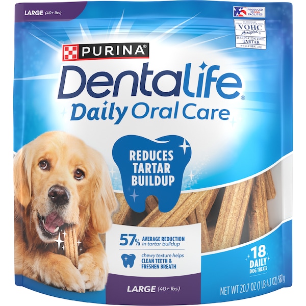Dentalife Adult Large Breed Dog Dental Treats 18 pack