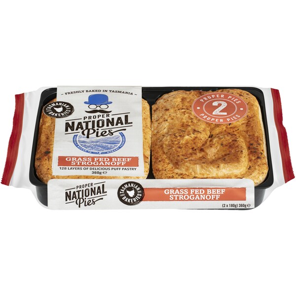 National Pies Grass Fed Beef Stroganoff Pie 2 Pack