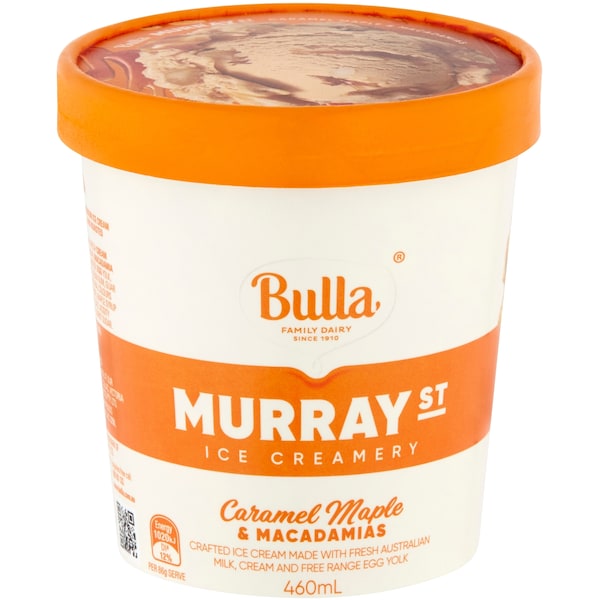 Bulla Murray Street Caramel Maple & Macadamias 460ml