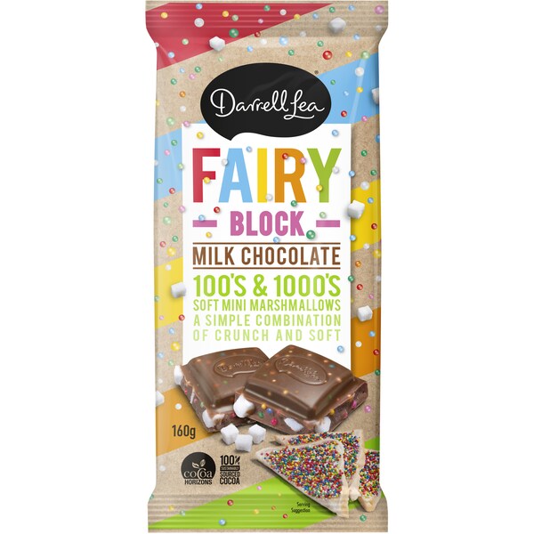 Darrell Lea Fairy Block Milk Chocolate Block 160g