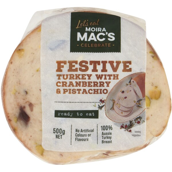 Moira Mac's Festive Turkey Breast Cranberry & Pistachio 500g