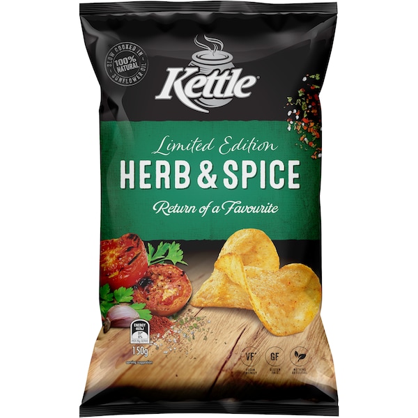 Kettle Herb & Spice Potato Chips 150g