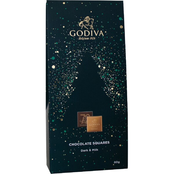 Godiva Dark & Milk Chocolate Squares Pouch 80g