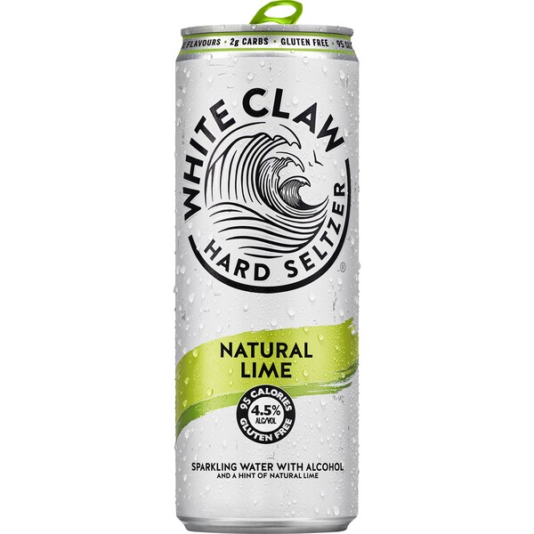 White Claw White Claw Hard Seltzer Naturall Lime Can 330ml