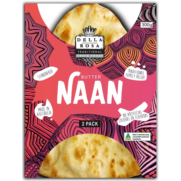 Della Rosa Butter Naan 2 Pack