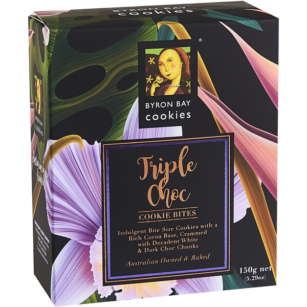 Byron Bay Cookies Triple Choc Cookie Bites 150g