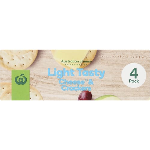 Woolworths Light Tasty Cheese and Crackers 120g bunch