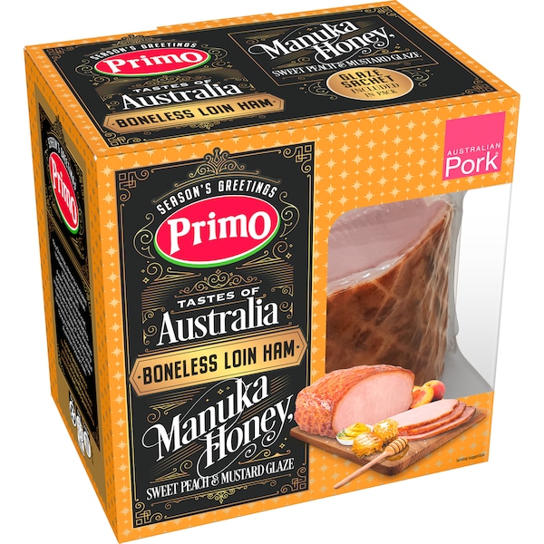 Primo Tastes Of Australia Boneless Loin Ham Manuka Honey 600g - 800g